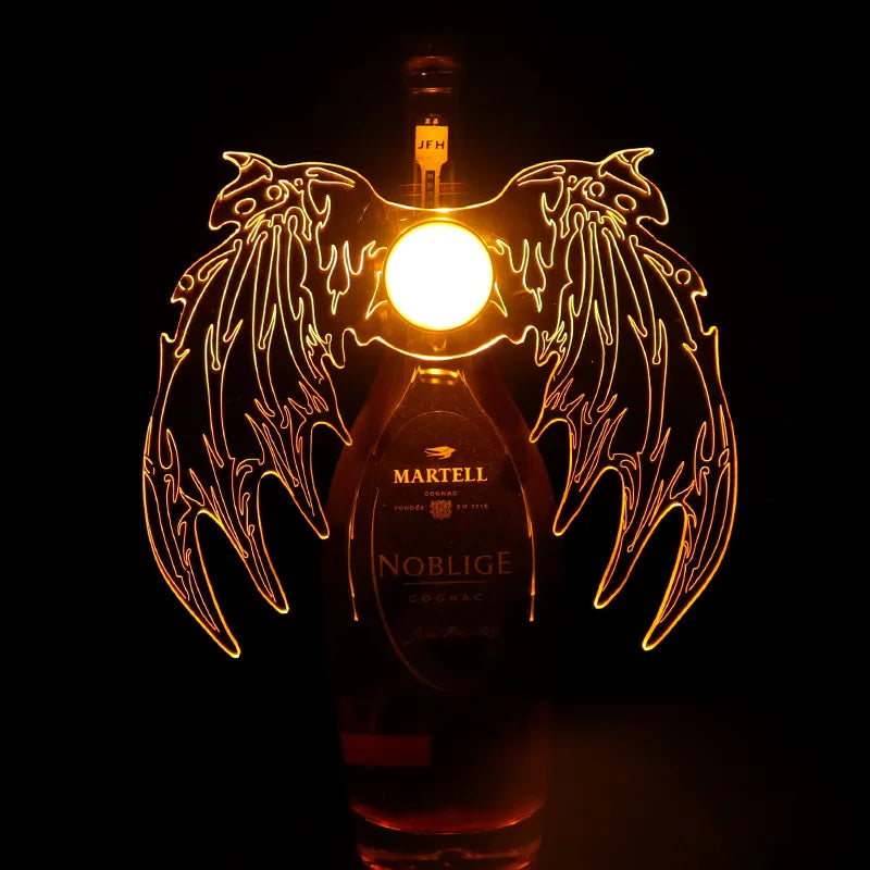 Bâton LED Rechargeable + Ailes de Papillon Lumineuses – Lampes et Sparkler pour Bouteilles de Champagne et Service de Vi