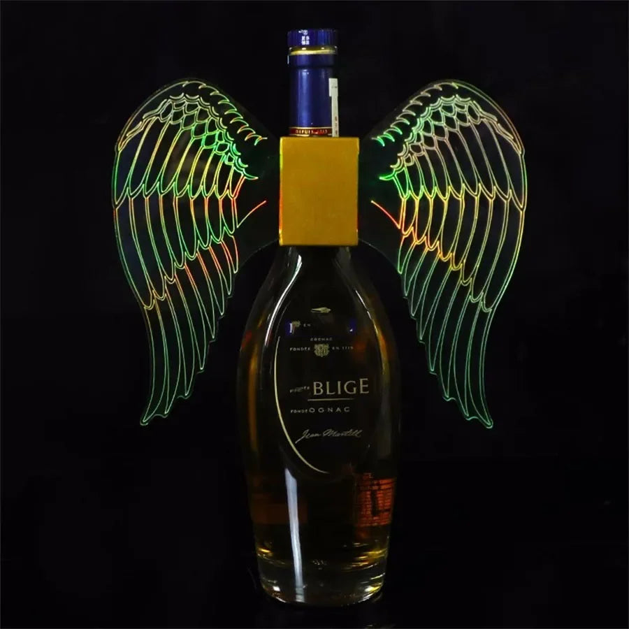 Bâton LED Rechargeable + Ailes de Papillon Lumineuses – Lampes et Sparkler pour Bouteilles de Champagne et Service de Vi