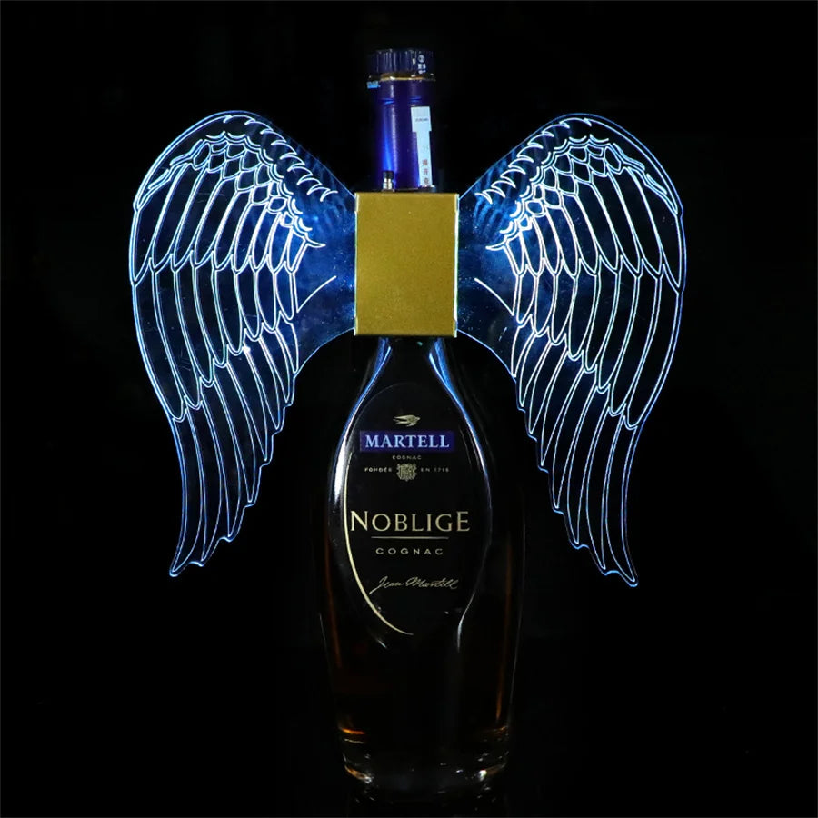 Bâton LED Rechargeable + Ailes de Papillon Lumineuses – Lampes et Sparkler pour Bouteilles de Champagne et Service de Vi